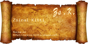 Zsirai Kitti névjegykártya
